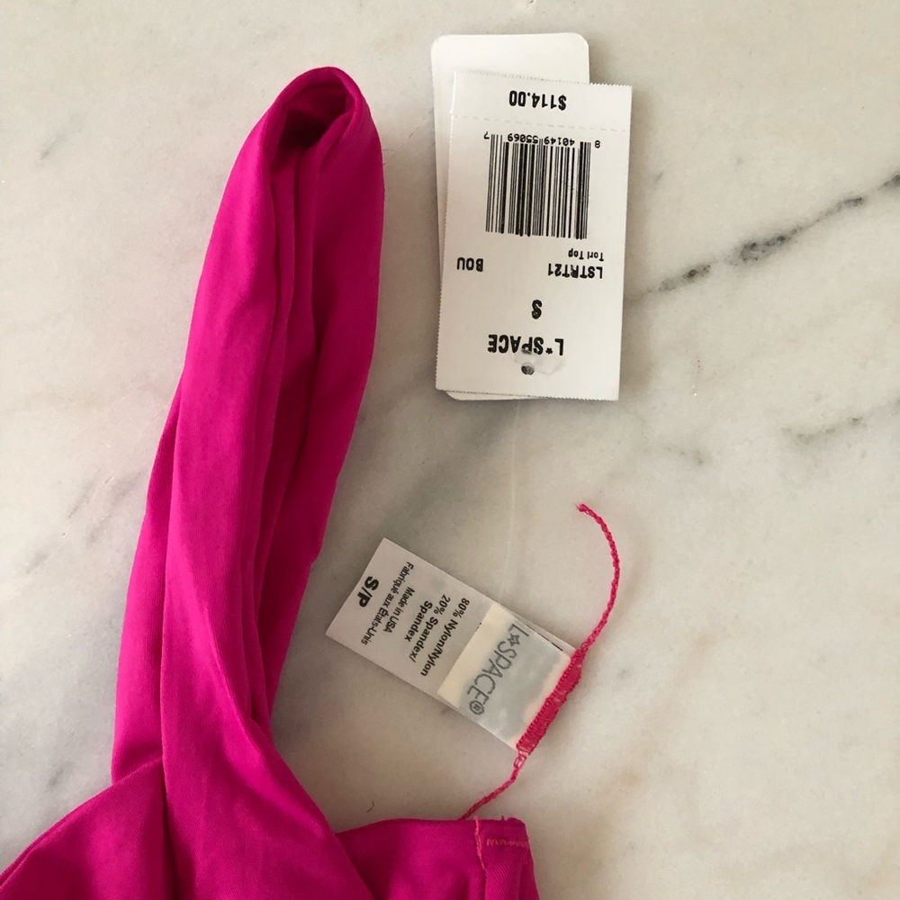 L*SPACE Tori Bra Bikini Top Bouganvillea Pink Revolve - Picture 6 of 9